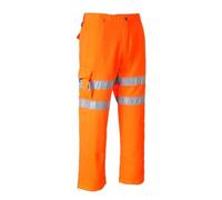 Portwest Pantalón Combat Para Ferrocarriles., Tamaño: XL, Color: Naranja, RT46ORRXL