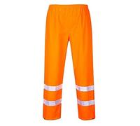 Portwest Pantalón De Alta Visibilidad Traffic, Tamaño: L, Color: Naranja, S480ORRL