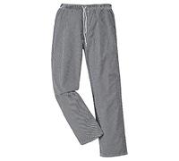Portwest Pantalón De Chef Bromley, Tamaño: S, Color: Cuadritos negros, C079CKRS
