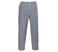 Portwest Pantalón De Chef Chester, Tamaño: XXL, Color: Cuadritos azules, C078CHRXXL