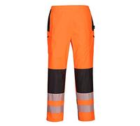 Portwest - Pantalon de pluie imperméable pour femmes haute visibilité PW3 L Orange / Noir