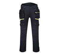 Portwest Pantalón Dx4 Holster Con Bolsillos Desmontables, Tamaño: 30, Color: Negro, DX440BKR30