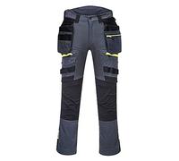 Portwest Pantalón Dx4 Holster Con Bolsillos Desmontables, Tamaño: 40, Color: Gris metálico, DX440MGR40
