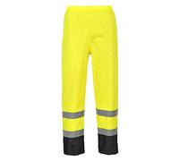 Portwest Pantalón Para Lluvia De Alta Visibilidad Classic Contrast, Tamaño: XL, Color: Amarillo/Negro, H444YBRXL