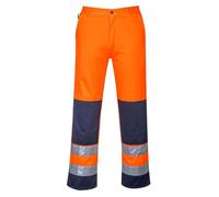 Portwest Pantalón Seville de alta visibilidad Talla L Naranja/Marino TX71ONRL