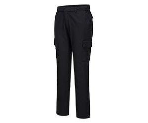 Portwest Pantalón Stretch Slim Combat, Tamaño: 28, Color: Negro, S231BKR28
