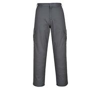 Portwest Pantalones Combat, Tamaño: 28, Color: Gris, C701GRR28