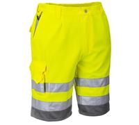 Portwest Pantalones Cortos Trabajo Hombre Hi Vis Multibolsillos PPE Verano