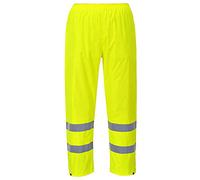 Portwest Pantalones De Alta Visibilidad Para Lluvia, Tamaño: L, Color: Amarillo, H441YERL