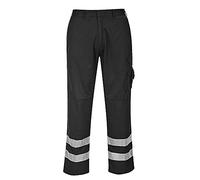Portwest Pantalones De Seguridad Iona, Tamaño: L, Color: Negro, S917BKRL