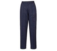 Portwest Pantalones Elásticos De Mujer, Tamaño: S, Color: Marino Altos, LW97NATS