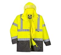 Portwest Parka 5 En 1 Executive De Alta Visibilidad, Tamaño: XXL, Color: Amarillo/Gris, S768YGYXXL