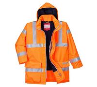 Portwest Parka De Alta Visibilidad, Ignífuga Y Antiestática Bizflame Rain, Tamaño: 5XL, Color: Naranja, S778ORR5XL