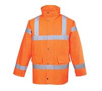 Portwest Parka De Alta Visibilidad Traffic, Tamaño: XS, Color: Naranja, RT30ORRXS