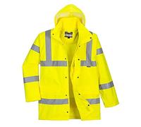 Portwest Parka De Alta Visibilidad, Transpirable, Tamaño: XXXL, Color: Amarillo, RT60YERXXXL