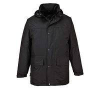 Portwest Parka Oban Con Forro De Polar, Tamaño: S, Color: Negro, S523BKRS