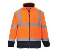 Portwest Polar Bicolor De Alta Visibilidad, Tamaño: 4XL, Color: Naranja/Marino, F301ONR4XL