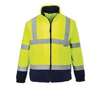 Portwest Polar Bicolor De Alta Visibilidad, Tamaño: XXXL, Color: Amarillo/Marino, F301YNRXXXL