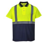 Portwest Polo Bicolor, Tamaño: XXXL, Color: Amarillo/Marino, S479YNRXXXL