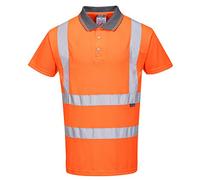 Portwest Polo de manga corta RIS Alta visibilidad Naranja Talla XL RT22ORRXL