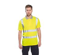 Portwest Polo De Manga Corta De Alta Visibilidad , Tamaño: 5XL, Color: Amarillo, S477YER5XL