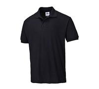 Portwest Polo Naples, Tamaño: L, Color: Negro, B210BKRL (Paquete de 2)