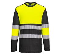 Portwest PW3 Camiseta Hi-Vis Clase 1 Manga Larga Antihumedad PW312