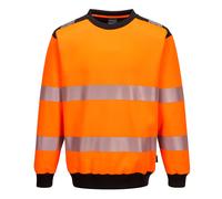 Portwest PW3 Sudadera Hi-Vis Reflectante PW379, Naranja/Negro, Malla Tejida