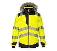 Portwest Parka de invierno PW369 PW3 Hi Vis – con aislamiento, Amarillo/Negro, talla L