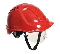 Portwest Casco de seguridad PW54 Endurance Plus con visera Rojo
