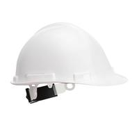 Portwest PW67 Base Pro Casco Duro Ligero de Polipropileno con Ajuste de trinquete de Rueda para Aplicaciones eléctricas, Blanco, Talla única