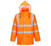 Portwest RT50 Chubasquero de Sealtex Ultra Frontal con Tapeta Antiaguaceros | Naranja, 3XL, EN ISO 20471 Clase 3, UPF 40+, Dos Bolsillos Inferiores, Manga Larga, Cinta Reflectante Termo-Soldada, Duradero
