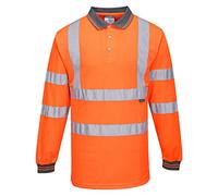 Portwest Polo de Manga Larga S277ORRXL Alta visibilidad Naranja XL
