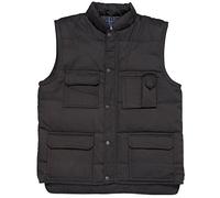 Portwest S414 Chaleco de Calor Shetland Frontal con Tapeta Antiaguaceros | Negro, S, Corte Ajustado, Cuello Mao, Sin Mangas, 35% Algodón, 65% Poliéster, Polialgodón 8 Bolsillos Acolchado, Invierno