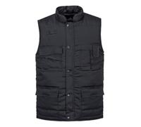 Portwest S414 Chaleco de Calor Shetland Frontal con Tapeta Antiaguaceros | Negro, S, Corte Ajustado, Cuello Mao, Sin Mangas, 35% Algodón, 65% Poliéster, Polialgodón 8 Bolsillos Acolchado, Invierno