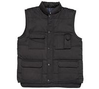 Portwest S414 Chaleco de Calor Shetland Frontal con Tapeta Antiaguaceros | Negro, XL, Corte Estándar, Cuello Mao, Manga Corta, 35% Algodón, 65% Poliéster, Polialgodón 8 Bolsillos Acolchado, Invierno