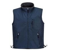 Portwest S418 Chaleco de Calor Rs Bolsillos con Cremalleras Forro Polar | Azul marino, L, Sin Mangas, Cuello Mao, Prenda Reversible, Lavable a Máquina, 100% Poliéster, Dobladillo Ajustable