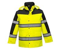 Portwest S462 Chaqueta Bicolor Paneles en Contraste 4 Bolsillos Oxford 300D | Amarillo, 3XL, EN ISO 20471 Clase 3, EN 342, UPF 40+, Manga Larga, Acolchado para Aislamiento Térmico, Costuras Encintadas