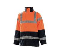 Portwest Parka Bicolor Traffic, De Alta Visibilidad, Tamaño: L, Color: Naranja, S467ORRL