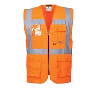 Portwest S476 Chaleco Hi Vis Ejecutivo Naranja Amarillo Rojo Cinta ID