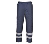 Portwest S482 Pantalón Iona Lite con Forro Oxford 300D Costuras Encintadas | Azul marino, L, EN 342, EN 343 Clase 3:1, CE, Cinta Reflectante, Doble Recubrimiento de PU, Cintura Elástica, Poliéster