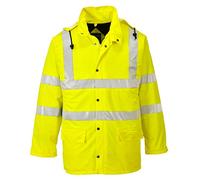 Portwest S490 Parka Sealtex Ultra Forrada Impermeable con Costuras Soldadas | Amarillo, S, EN ISO 20471 Clase 3, Manga Larga, Unisex, Cremallera de Doble Carro, Duradero, Capucha Desmontable, Mecánica