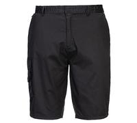 Portwest Pantalones cortos de trabajo S790 – Rendimiento y comodidad – Hombre Negros M