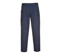 Portwest S887 Pantalón Cómodo 2 Bolsillos Laterales con Cremallera Duradero | Azul marino, UPF 50+, Corte Ajustado, Unisex, Costuras Reforzadas, 65% Poliéster, 35% Algodón, Tejido Exterior, Polialgodón