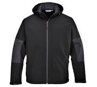 Portwest Softshell Con Capucha (3 Capas), Tamaño: M, Color: Negro, TK53BKRM
