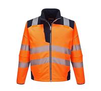 Portwest Softshell De Alta Visibilidad Pw3, Tamaño: L, Color: Naranja/Marino, T402ONRL