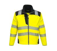 Portwest Softshell De Alta Visibilidad Pw3, Tamaño: S, Color: Amarillo/Negro, T402YBRS