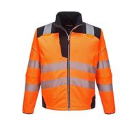 Portwest Softshell De Alta Visibilidad Pw3, Tamaño: S, Color: Naranja/Negro, T402OBRS