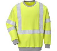 Portwest Sudadera De Alta Visibilidad, Ignífuga Y Antiestática, Tamaño: M, Color: Amarillo, FR72YERM