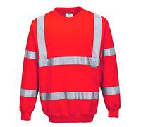 Portwest Sudadera De Alta Visibilidad, Tamaño: XXL, Color: Rojo, B303RERXXL